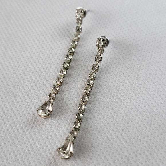 Rhinestone Drop Earrings - Picture 5 of 9